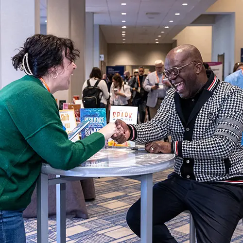 Leaders connecting over mutual knowledge