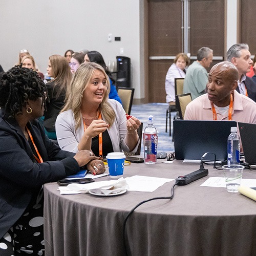 Learning leaders attending a workshop