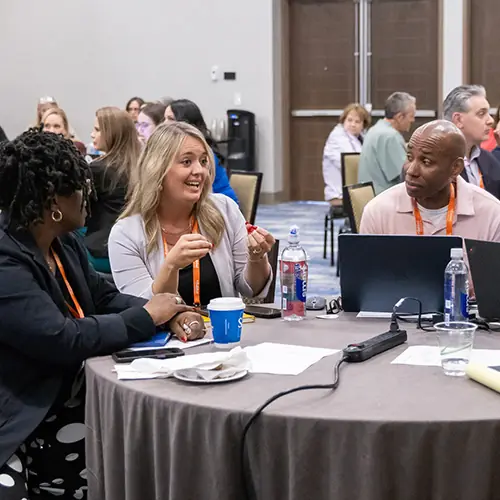 Learning leaders attending a workshop