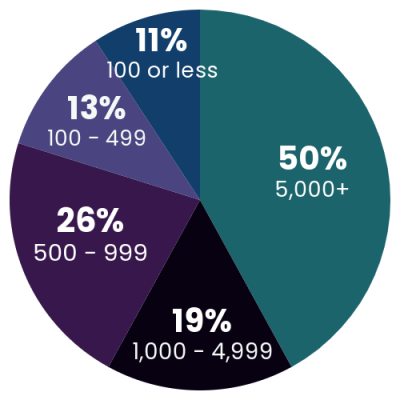attendee-chart Attendee company size percentages
